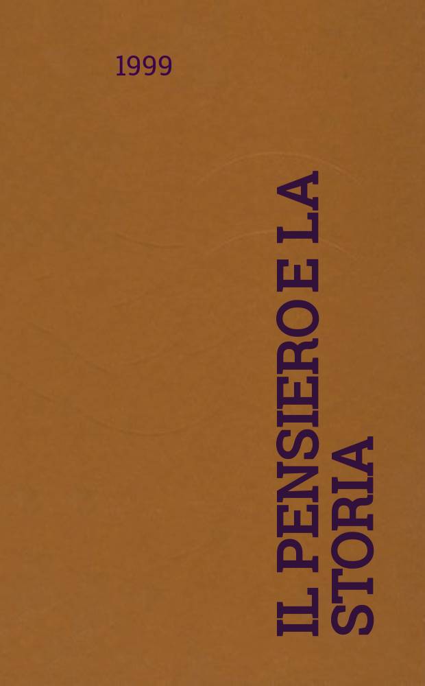 Il Pensiero e la storia