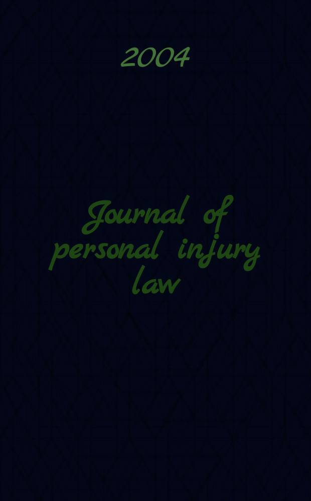 Journal of personal injury law