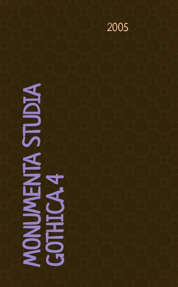 Monumenta studia Gothica. 4 : Europa Barbarica