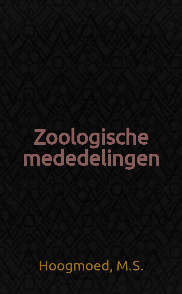 Zoologische mededelingen : Uitg. door het Rijksmuseum van natuurlijke historie te Leiden. D.58, №6 : A new genus and two new ...