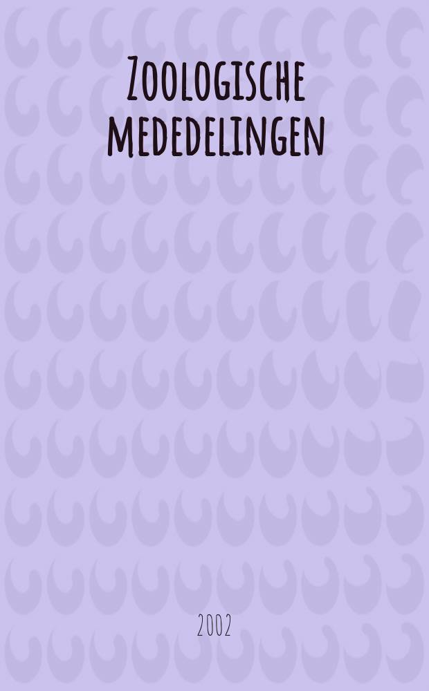 Zoologische mededelingen : Uitg. door het Rijksmuseum van natuurlijke historie te Leiden. 76, №1/16
