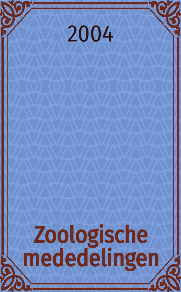 Zoologische mededelingen : Uitg. door het Rijksmuseum van natuurlijke historie te Leiden. 78, №1/16