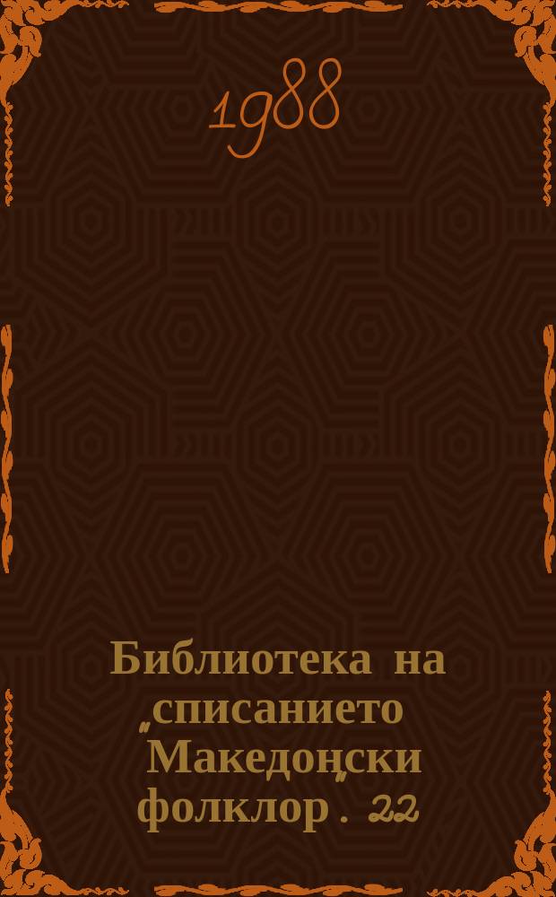 Библиотека на списанието "Македонски фолклор". 22 : Текстилното народно творештво