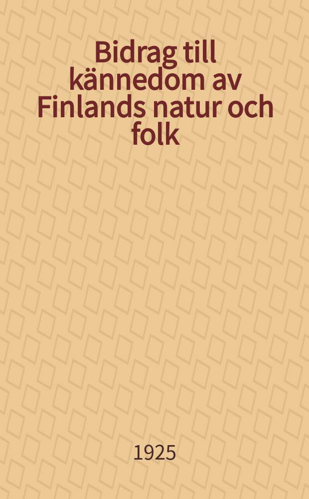 Bidrag till kännedom av Finlands natur och folk : Utgifna af Finska vetenskaps-soc. H.80, №6