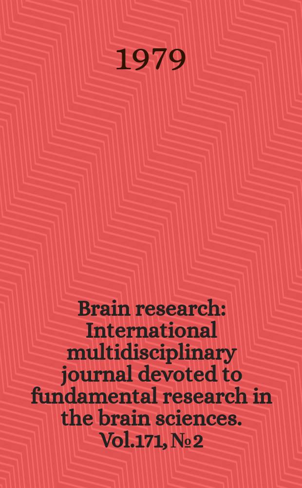 Brain research : International multidisciplinary journal devoted to fundamental research in the brain sciences. Vol.171, №2