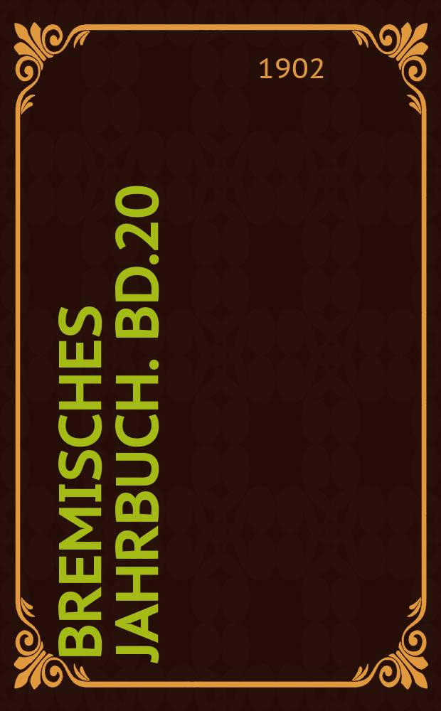 Bremisches Jahrbuch. Bd.20