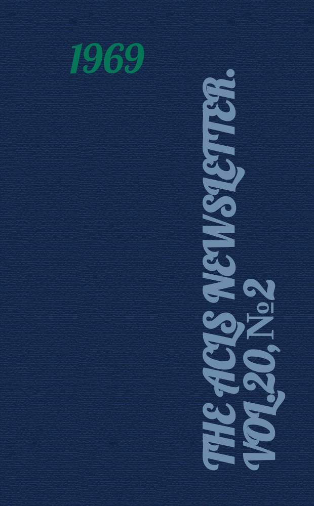 The ACLS newsletter. Vol.20, №2