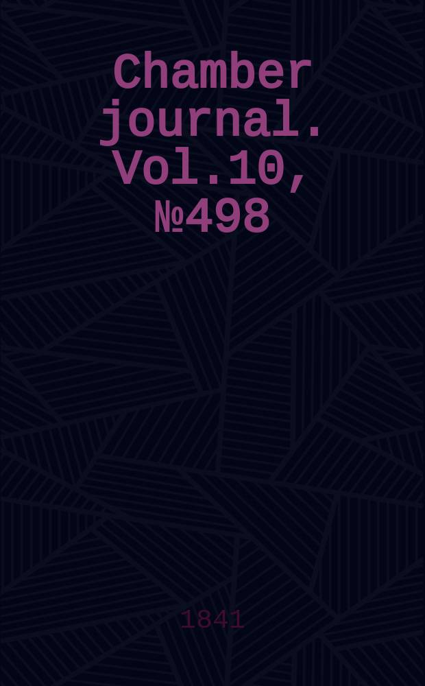 Chamber journal. Vol.10, №498