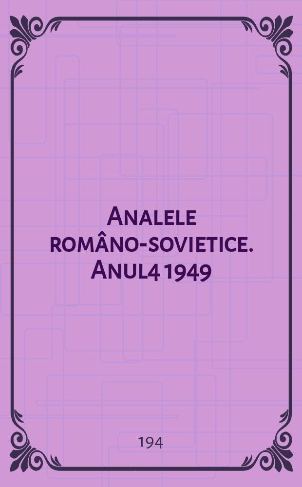 Analele româno-sovietice. Anul4 1949/1950, [№]2