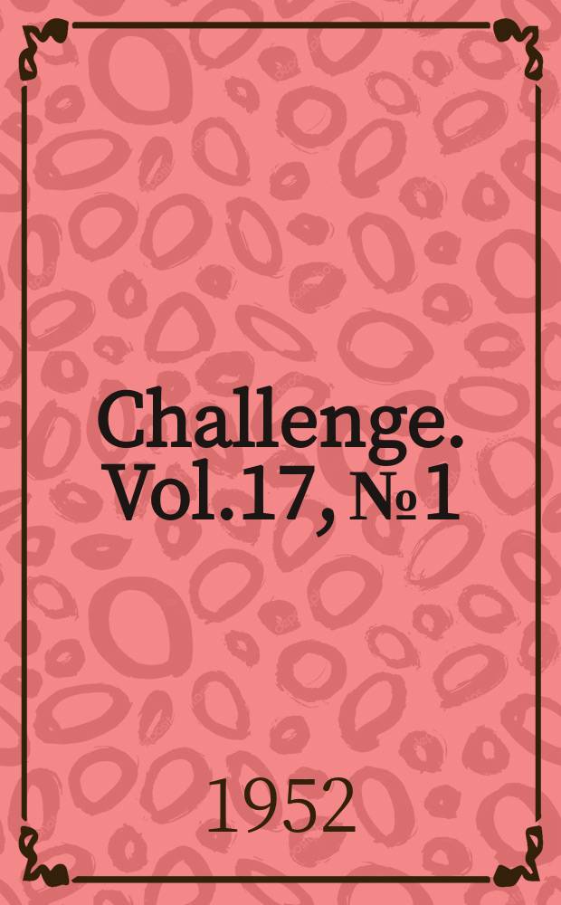 Challenge. Vol.17, №1