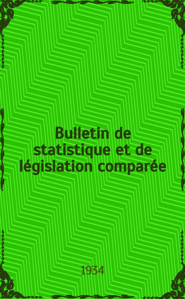 Bulletin de statistique et de législation comparée : [République Française Ministère des finances]. An.58 1934, T.116, №7