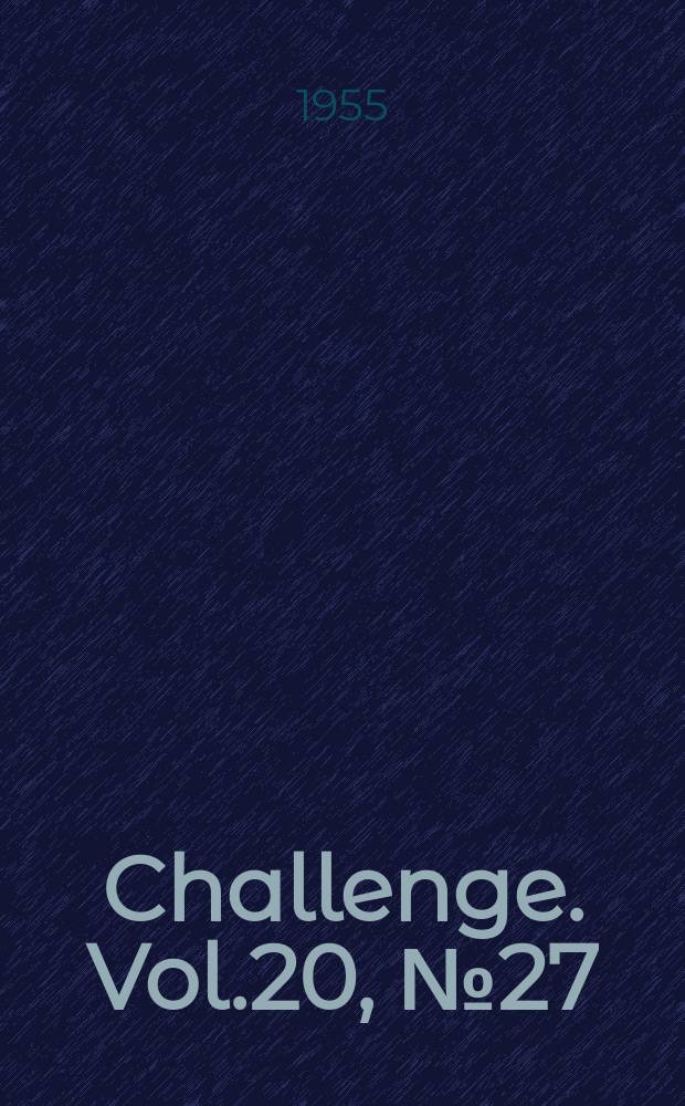 Challenge. Vol.20, №27