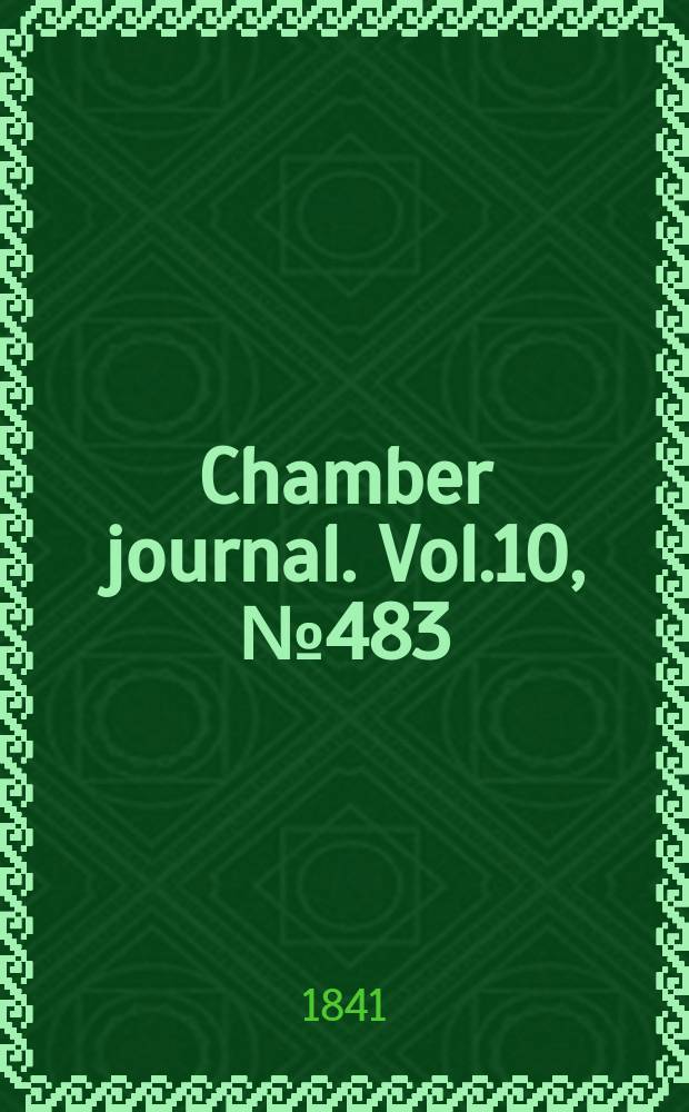 Chamber journal. Vol.10, №483