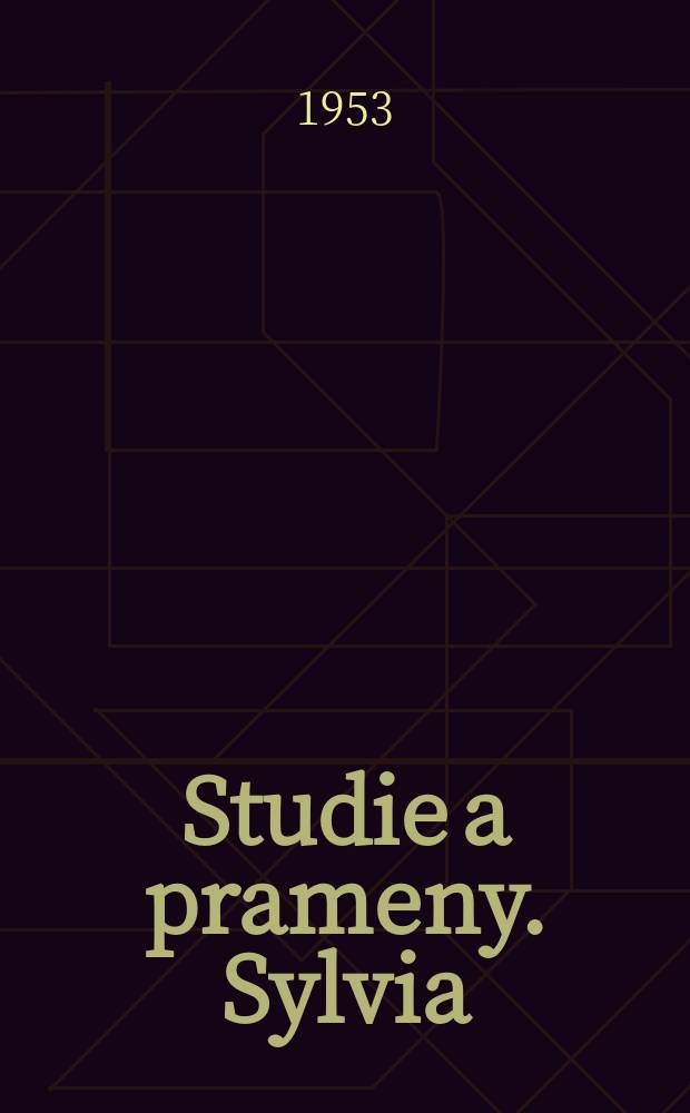 Studie a prameny. Sylvia