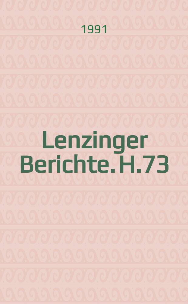 Lenzinger Berichte. H.73