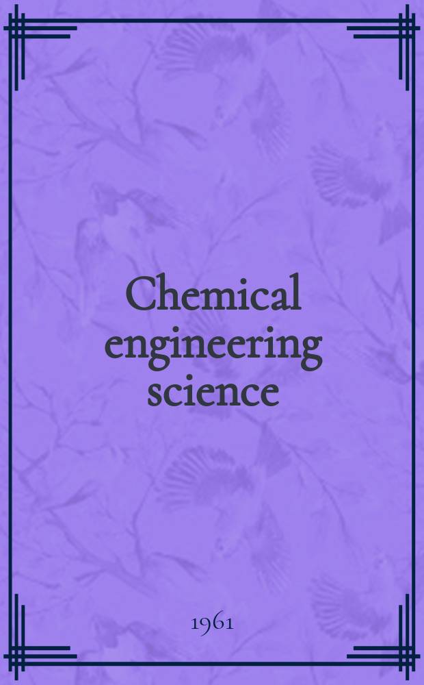 Chemical engineering science : Génie chimique. Vol.13, Указатель