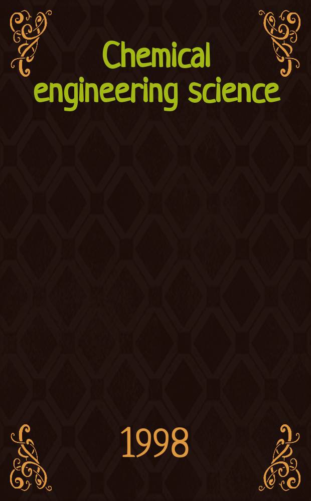 Chemical engineering science : Génie chimique. Vol.53, №19