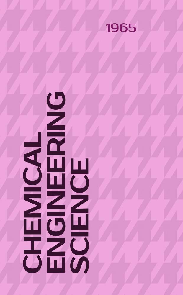 Chemical engineering science : Génie chimique. Vol.20, №10