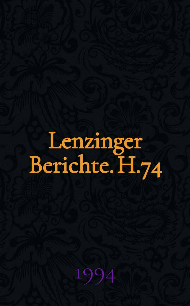 Lenzinger Berichte. H.74