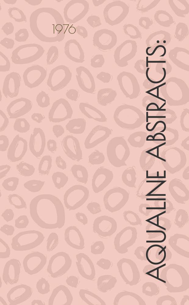 Aqualine abstracts : (Formerly WRC information) Publ. bi-weekly on behalf of the Water research centre. Vol.3, №39