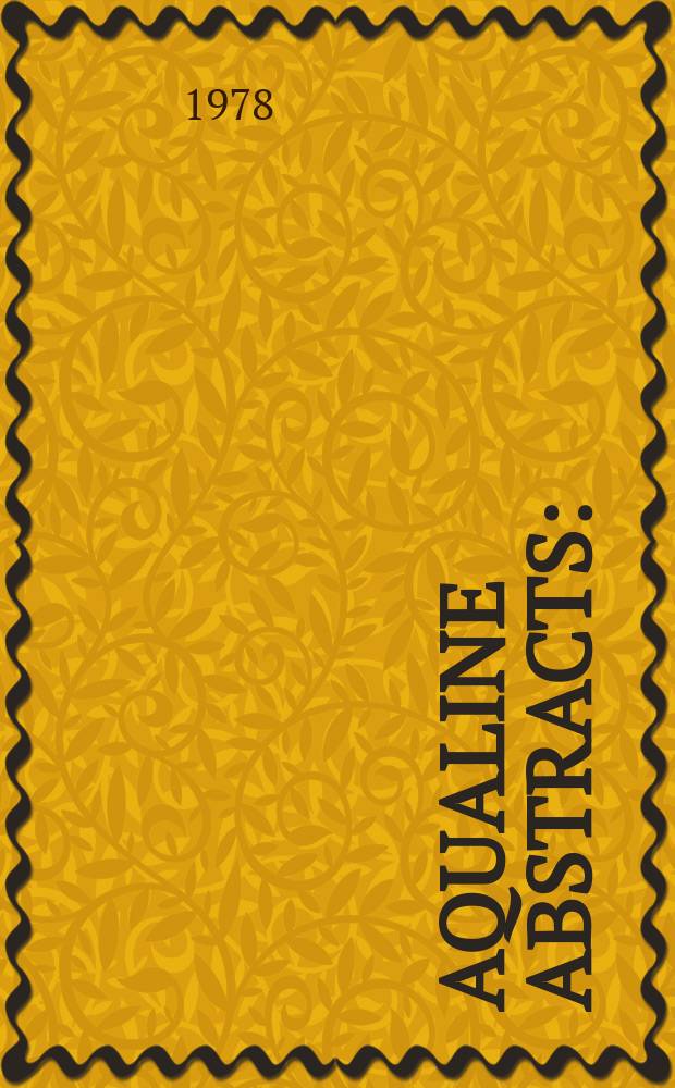 Aqualine abstracts : (Formerly WRC information) Publ. bi-weekly on behalf of the Water research centre. Vol.5, №42