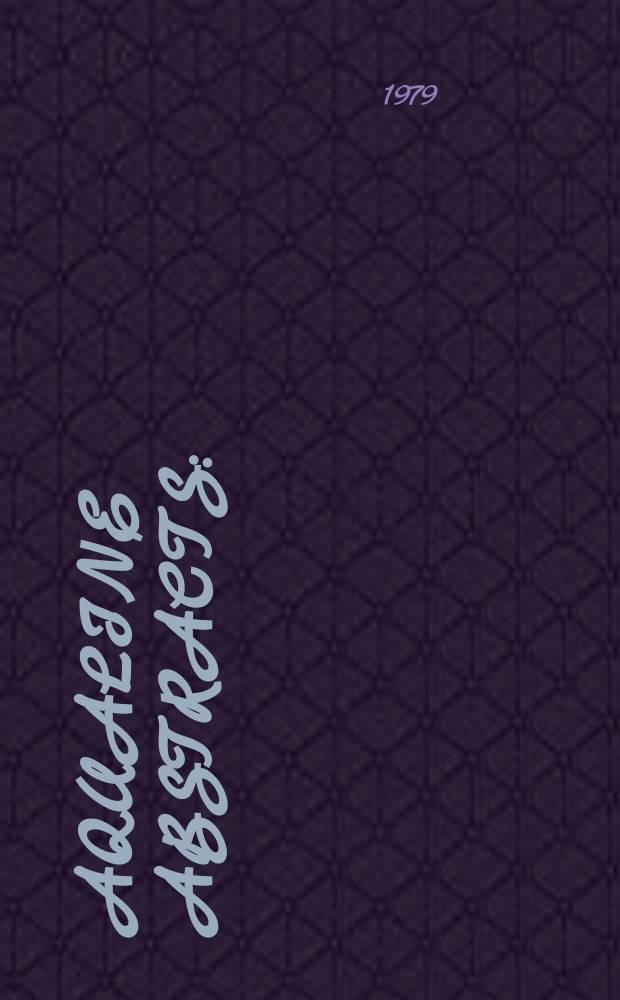 Aqualine abstracts : (Formerly WRC information) Publ. bi-weekly on behalf of the Water research centre. Vol.6, №42