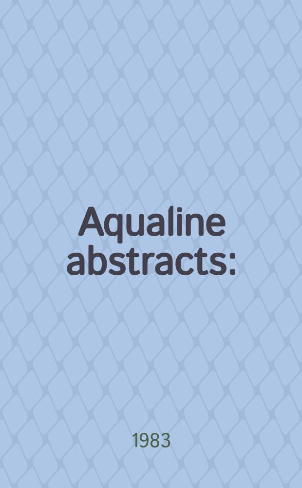 Aqualine abstracts : (Formerly WRC information) Publ. bi-weekly on behalf of the Water research centre. Vol.10, №8