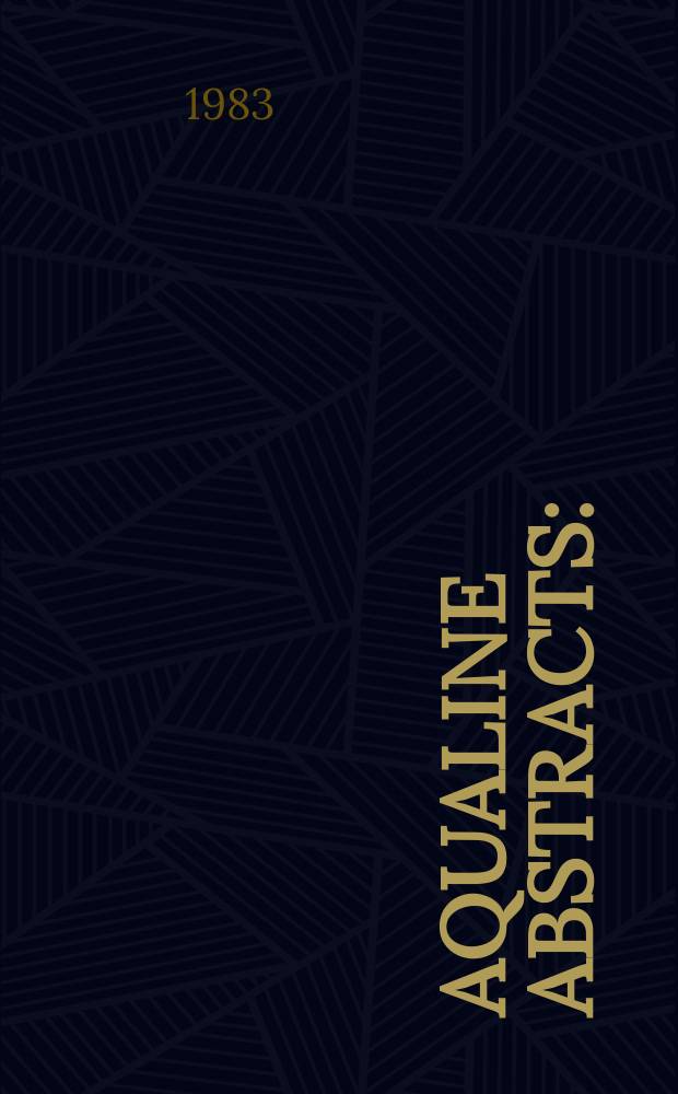Aqualine abstracts : (Formerly WRC information) Publ. bi-weekly on behalf of the Water research centre. Vol.10, №38
