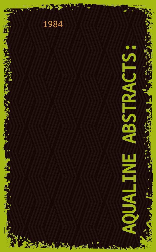 Aqualine abstracts : (Formerly WRC information) Publ. bi-weekly on behalf of the Water research centre. Vol.11, №20