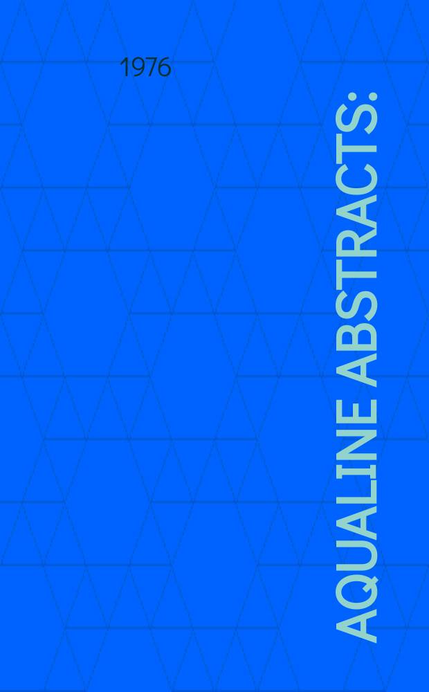Aqualine abstracts : (Formerly WRC information) Publ. bi-weekly on behalf of the Water research centre. Vol.3, №15