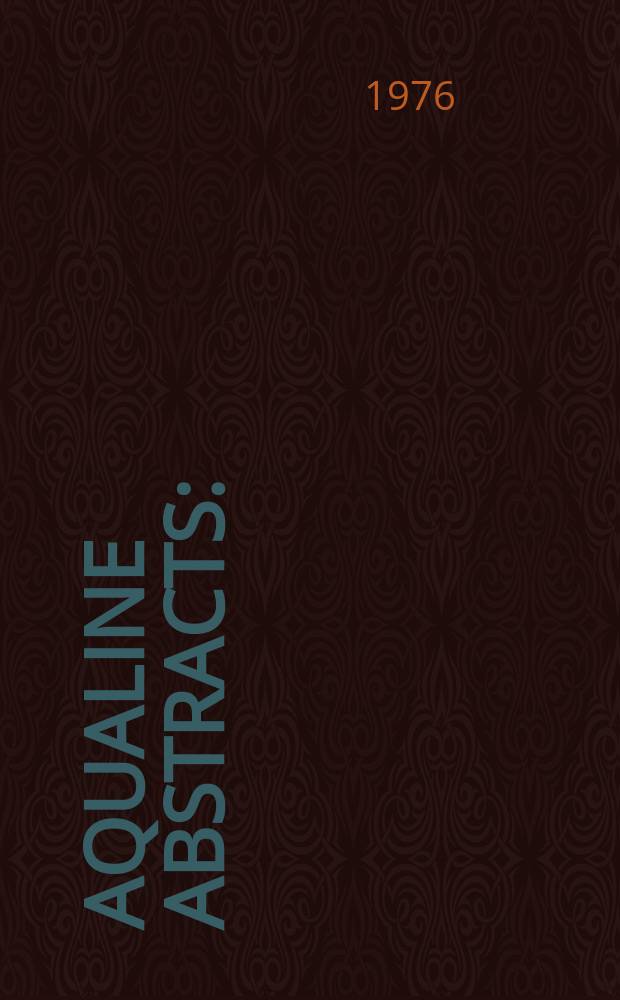 Aqualine abstracts : (Formerly WRC information) Publ. bi-weekly on behalf of the Water research centre. Vol.3, №18