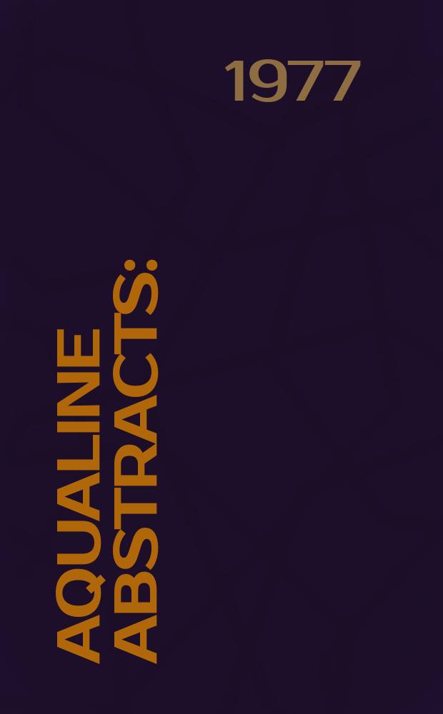 Aqualine abstracts : (Formerly WRC information) Publ. bi-weekly on behalf of the Water research centre. Vol.4, №34