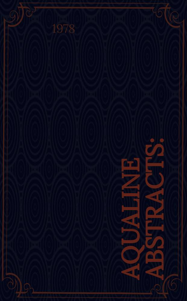 Aqualine abstracts : (Formerly WRC information) Publ. bi-weekly on behalf of the Water research centre. Vol.5, №34
