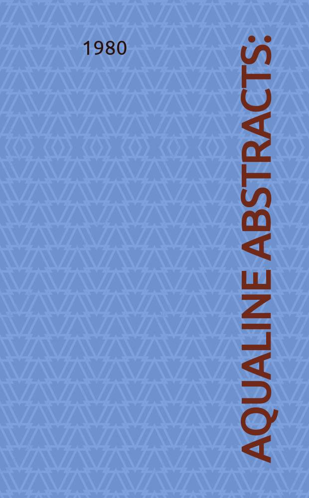 Aqualine abstracts : (Formerly WRC information) Publ. bi-weekly on behalf of the Water research centre. Vol.7, №7