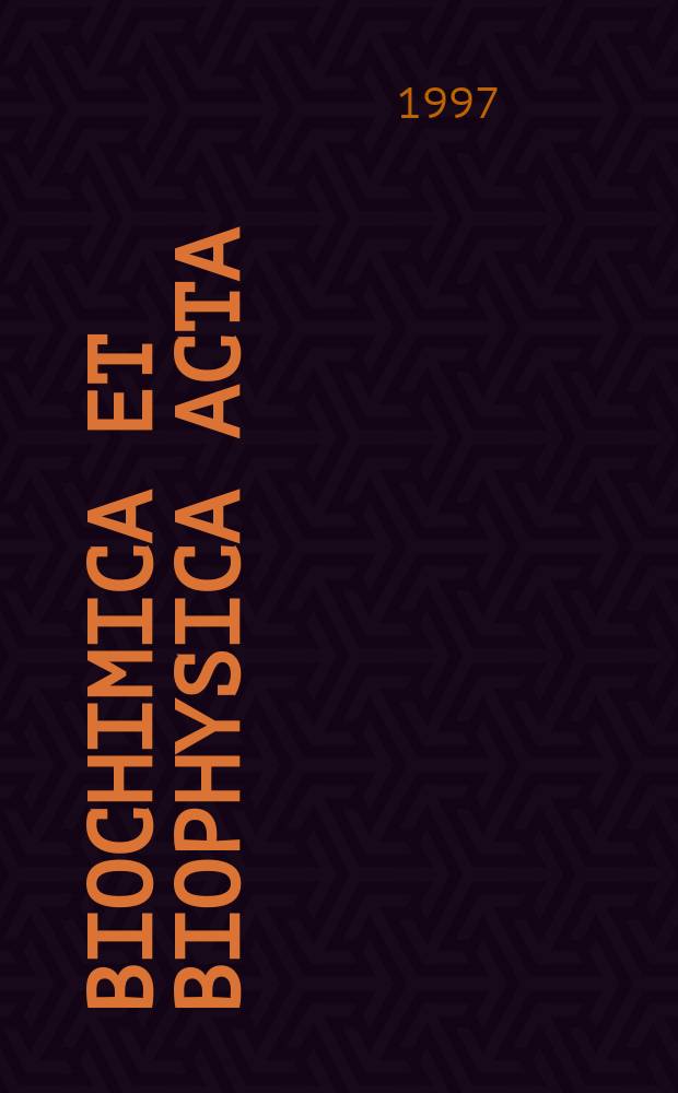 Biochimica et biophysica acta : International journal of biochemistry and biophysics. Vol.1333, №1