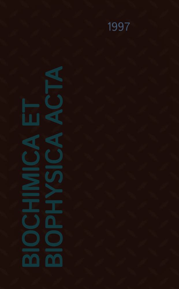 Biochimica et biophysica acta : International journal of biochemistry and biophysics. Vol.1327, №1