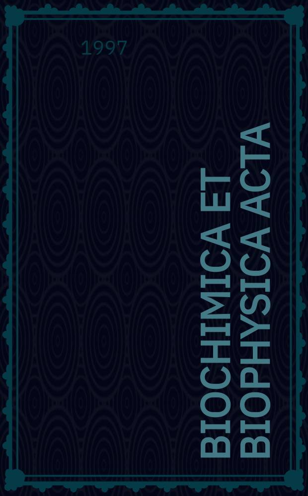 Biochimica et biophysica acta : International journal of biochemistry and biophysics. Vol.1355, №2