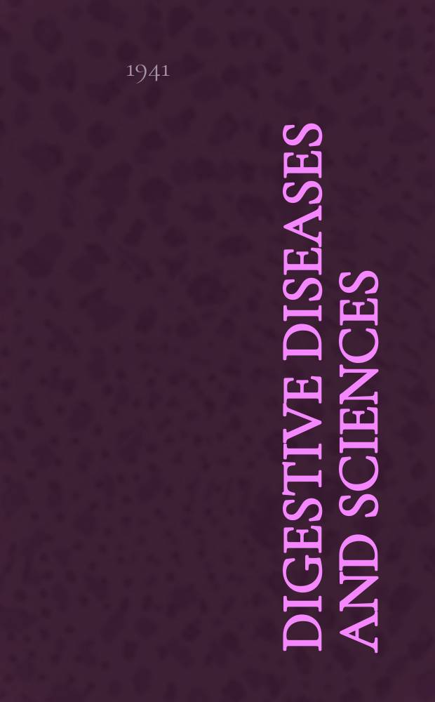 Digestive diseases and sciences : Formerly publ. as the American journal of digestive diseases. Vol.8, №1