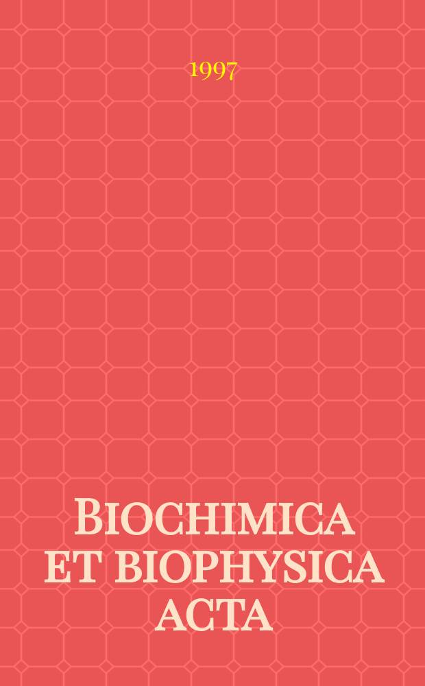 Biochimica et biophysica acta : International journal of biochemistry and biophysics. Vol.1336, №1