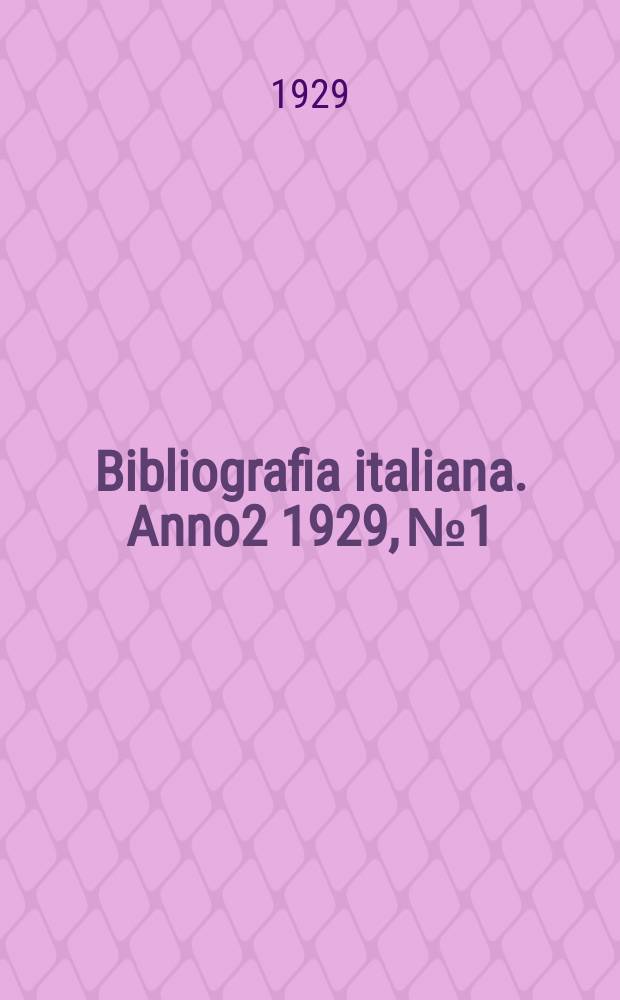 Bibliografia italiana. [Anno2] 1929, №1