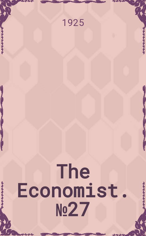 The Economist. №27