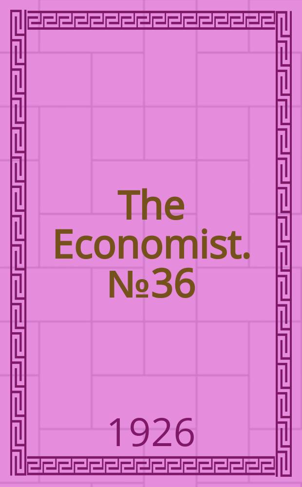 The Economist. №36