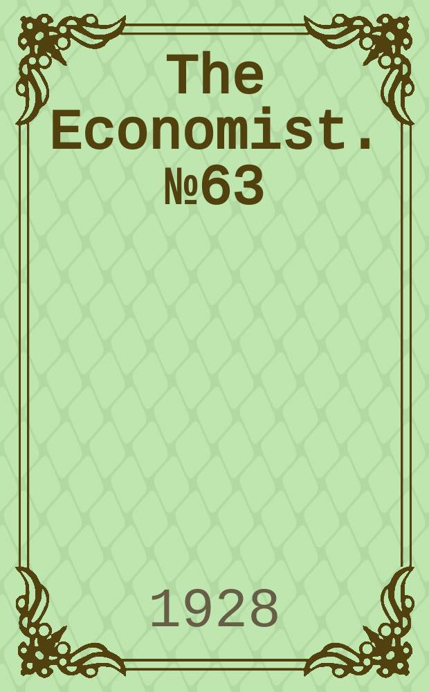The Economist. №63