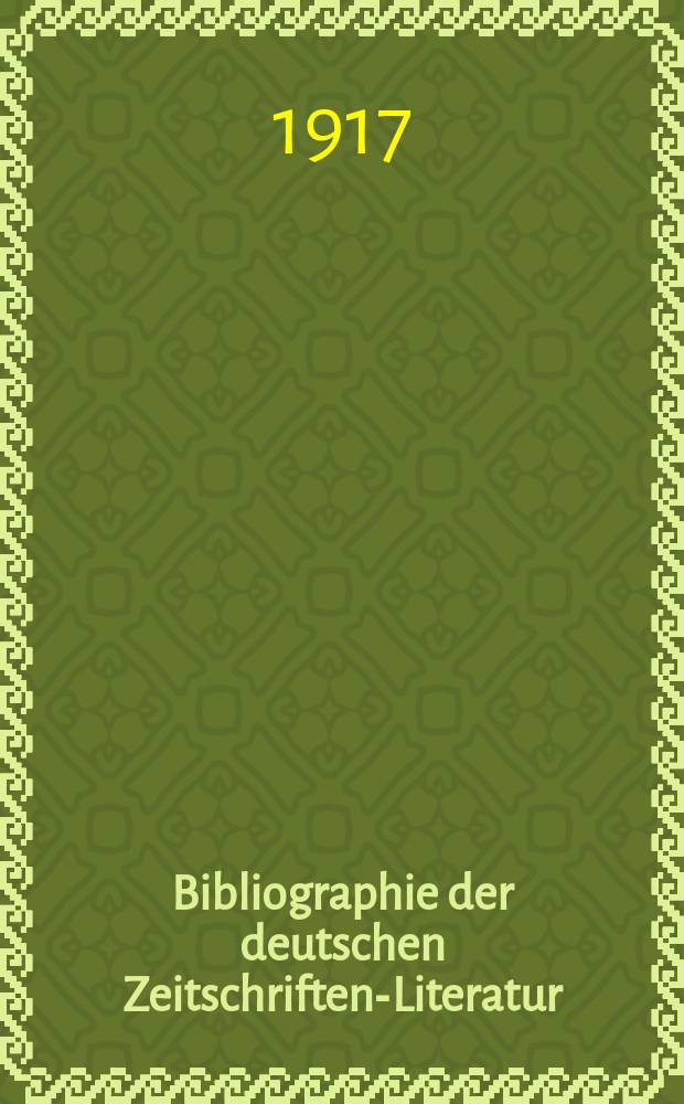 Bibliographie der deutschen Zeitschriften-Literatur : Alphabetisches nach Schlagworten sachlich geordnetes Verzeichnis, von... Aufs&auml;tzen, die w&auml;hrend des Jahres in... zumeist wissenschaftlichen Zeitschriften deutscher Zunge erschienen sind. Bd.39, 1916