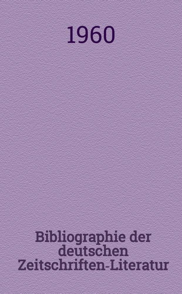 Bibliographie der deutschen Zeitschriften-Literatur : Alphabetisches nach Schlagworten sachlich geordnetes Verzeichnis, von... Aufsätzen, die während des Jahres in... zumeist wissenschaftlichen Zeitschriften deutscher Zunge erschienen sind. Bd.119 1959, Lfg.7