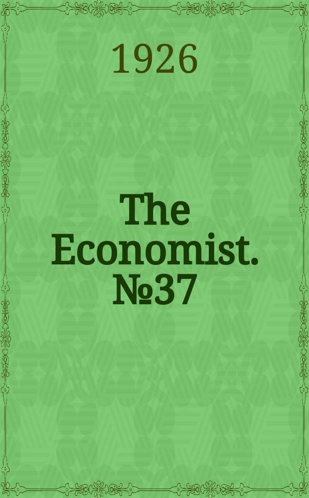 The Economist. №37
