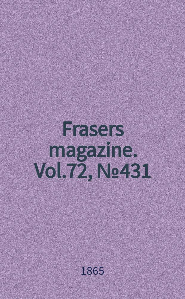 Frasers magazine. Vol.72, №431