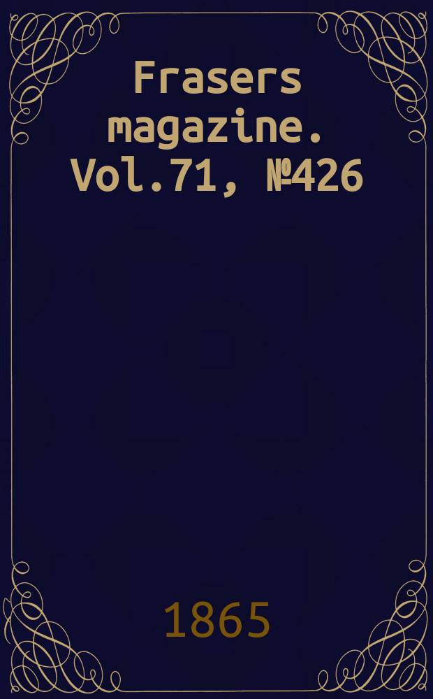 Frasers magazine. Vol.71, №426