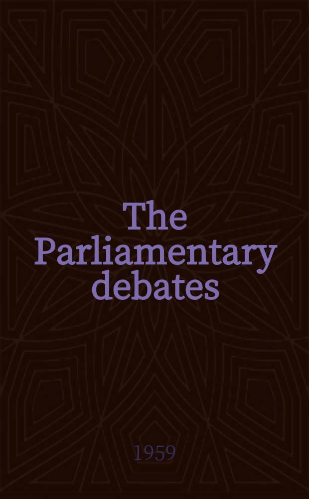 The Parliamentary debates (Hansard) : Official report ... of the ...Parliament of the United Kingdom of Great Britain and Northern Ireland. Vol.606, №123