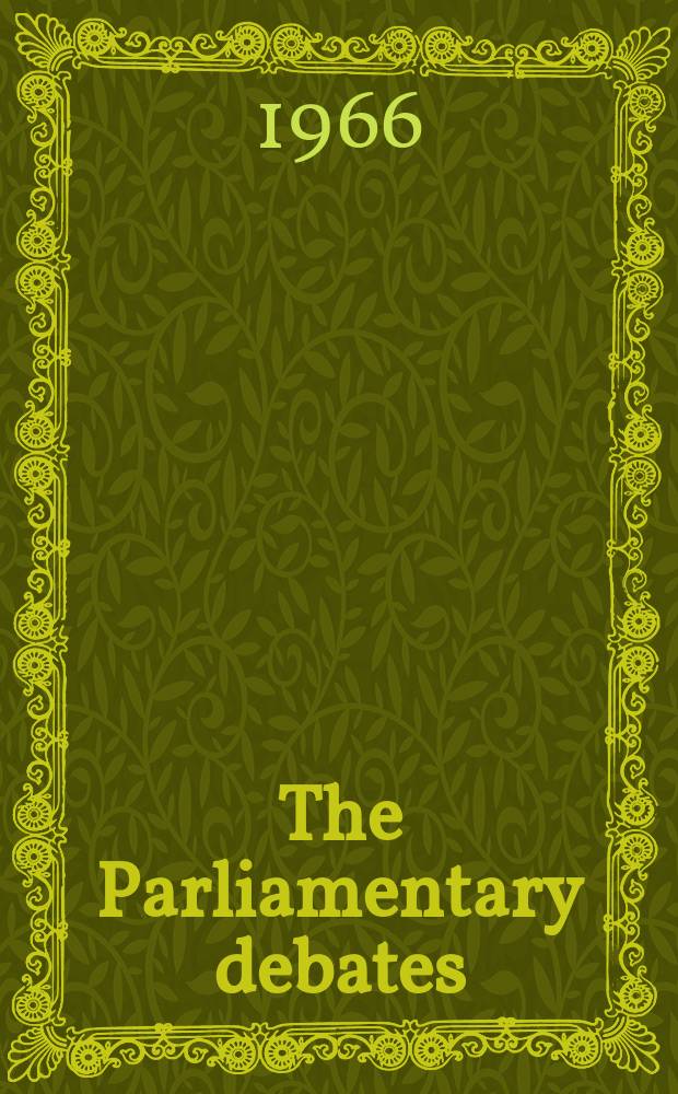 The Parliamentary debates (Hansard) : Official report ... of the ...Parliament of the United Kingdom of Great Britain and Northern Ireland. Vol.738, №115